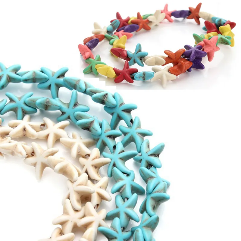 Linsoir Approx.38pcs/Strand 13x13mm Starfish Shape Turquoises Beads Loose Spacer Beads Seed Beads for DIY Jewelry Making
Linsoir Approx.38pcs/Strand 13x13mm Starfish Shape Turquoises Beads Loose Spacer Beads Seed Beads for DIY Jewelry Making