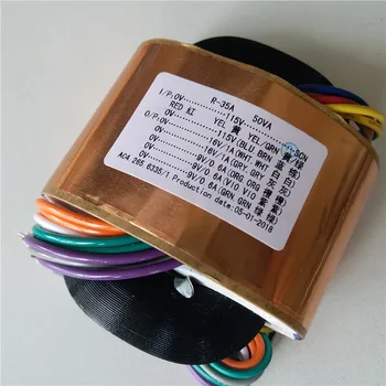 R Core Transformer custom transformer 0-115V/0-115V input 50VA 2*16V+3*9V 0.6A with shield output for tube pre-amplifier
R Core Transformer custom transformer 0-115V/0-115V input 50VA 2*16V+3*9V 0.6A with shield output for tube pre-amplifier
