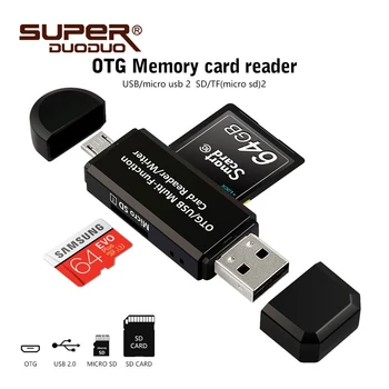 USB 2.0 3 in 1 Multi-function Card Reader SD Card TF Triplet OTG Smart Card Reader Adapter For PC Tablet 90703
USB 2.0 3 in 1 Multi-function Card Reader SD Card TF Triplet OTG Smart Card Reader Adapter For PC Tablet 90703