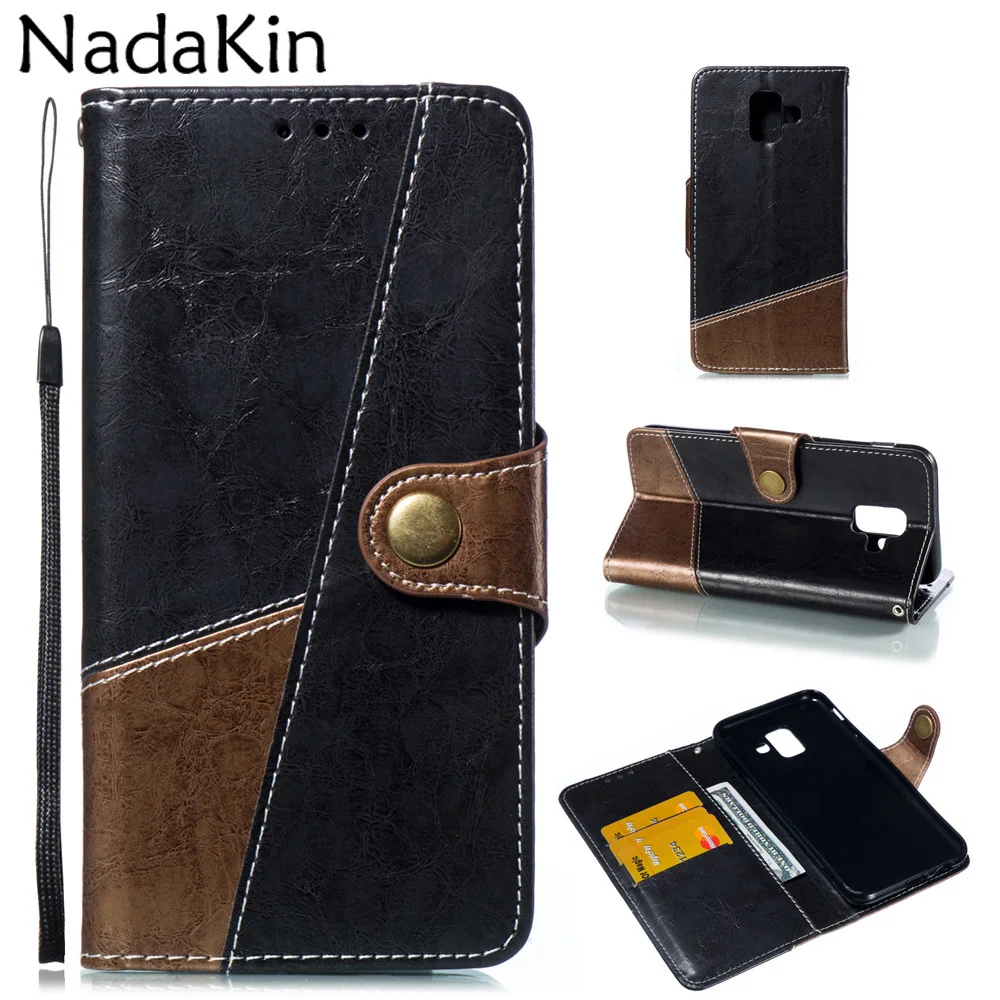Flip Wallet Leather Case For Samsung Galaxy A6 Plus 2018 Mix Color Cover Hand Rope for A8 Plus 2018 A5 2017 Card Money Slots
Flip Wallet Leather Case For Samsung Galaxy A6 Plus 2018 Mix Color Cover Hand Rope for A8 Plus 2018 A5 2017 Card Money Slots