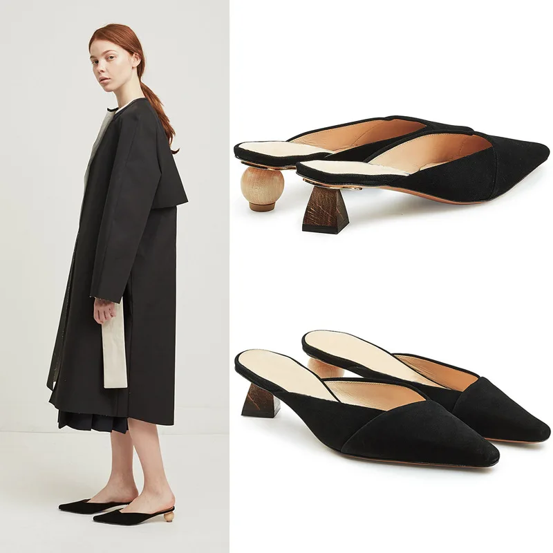 Boussac Geometric Heel Women Sandals Wood Ball Heel Mule Sandals Shoes Slip on Summer Women Sandals SWB0169
Boussac Geometric Heel Women Sandals Wood Ball Heel Mule Sandals Shoes Slip on Summer Women Sandals SWB0169