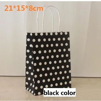40PCS/lot 21*15*8cm Black with white Dots kraft paper gift bag with handles for Shops Gifts Fashionable shops Party Wholesale
40PCS/lot 21*15*8cm Black with white Dots kraft paper gift bag with handles for Shops Gifts Fashionable shops Party Wholesale