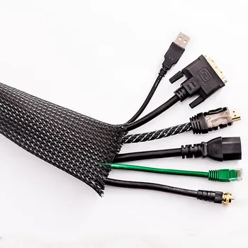3/100/200/500 meters Length 1/4" 6MM Black Flexo PET Expandable Braided Cable Sleeving for cable protection cable socks
3/100/200/500 meters Length 1/4" 6MM Black Flexo PET Expandable Braided Cable Sleeving for cable protection cable socks