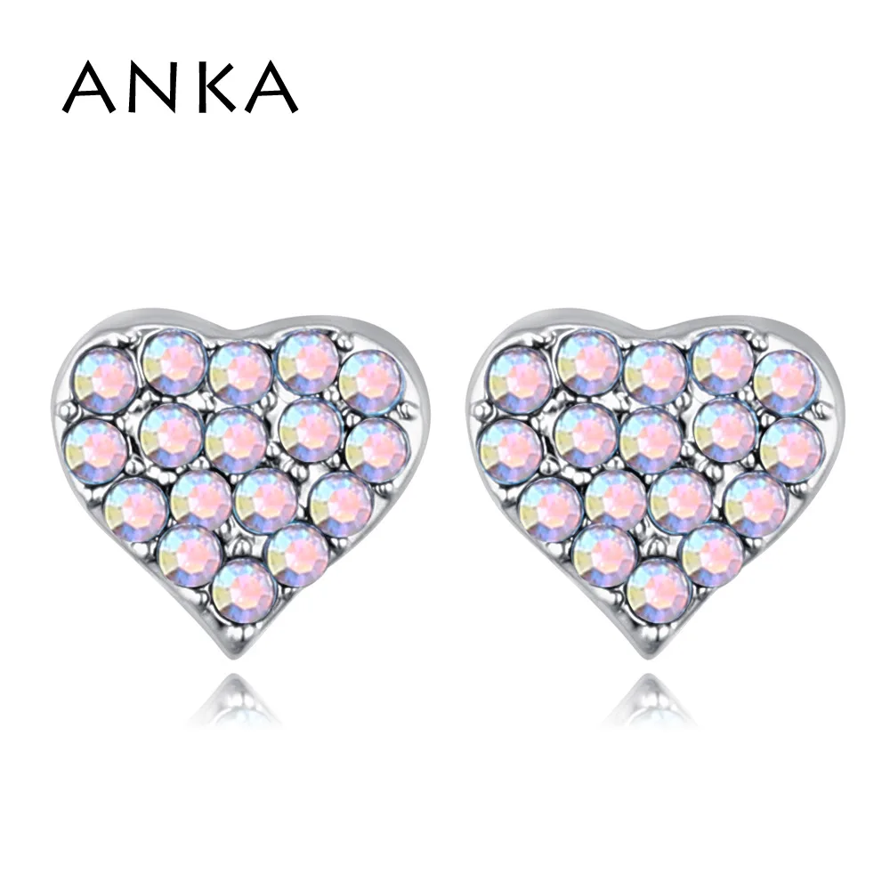 ANKA simple romantic cute stud earrings for woman micro paved CZ crystal heart shape earring fashion jewelry gift #128680
ANKA simple romantic cute stud earrings for woman micro paved CZ crystal heart shape earring fashion jewelry gift #128680