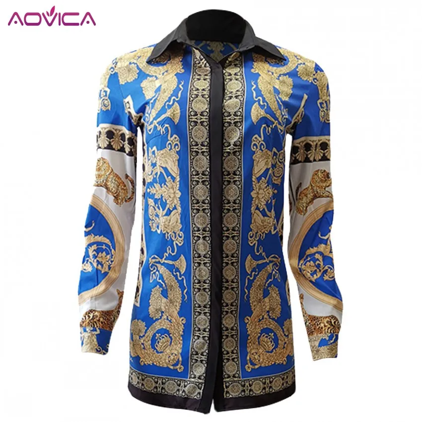 2018 Women Vintage Geometric Pattern Blouses Long Sleeve Turn Down Collar Pleated Shirts Female Casual Wear Chic Long Tops
2018 Women Vintage Geometric Pattern Blouses Long Sleeve Turn Down Collar Pleated Shirts Female Casual Wear Chic Long Tops