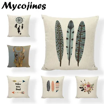 Western Tribal Arrow Dream catcher Abstract Watercolor Feather Cushion Cover 45*45cm Decor Home Living Room Couch Pillow Case
Western Tribal Arrow Dream catcher Abstract Watercolor Feather Cushion Cover 45*45cm Decor Home Living Room Couch Pillow Case