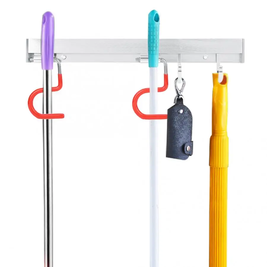 Aluminum Wall 4 Hooks Rack Multipurpose Hangers Holder for Hat Clothes Coat Towel Mop Bathroom Accessories
Aluminum Wall 4 Hooks Rack Multipurpose Hangers Holder for Hat Clothes Coat Towel Mop Bathroom Accessories