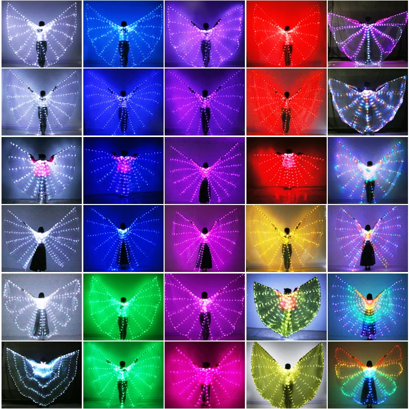 Фото Костюм для танца живота со светодиодными светильник льями Светящиеся Крылья
