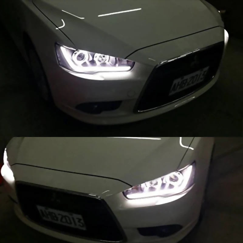 CNSUNNYLIGHT For Mitsubishi Lancer 2008-2017 Car Headlight Assembly Case LED DRL Turn Signal Projector Lens H7 H1 Plug and Play (11)