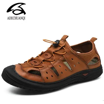 Large Size Flat Sandals Summer Beach Shoes Male Fashion Genuine Leather Sandals Summer Beach Sandals For Men
Large Size Flat Sandals Summer Beach Shoes Male Fashion Genuine Leather Sandals Summer Beach Sandals For Men