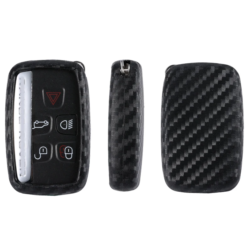 Carbon Fiber Pattern Silicone Car Smart Key Case For Land Rover Range Rover Defender Discovery LR4 Jaguar Fob Key Holder
Carbon Fiber Pattern Silicone Car Smart Key Case For Land Rover Range Rover Defender Discovery LR4 Jaguar Fob Key Holder