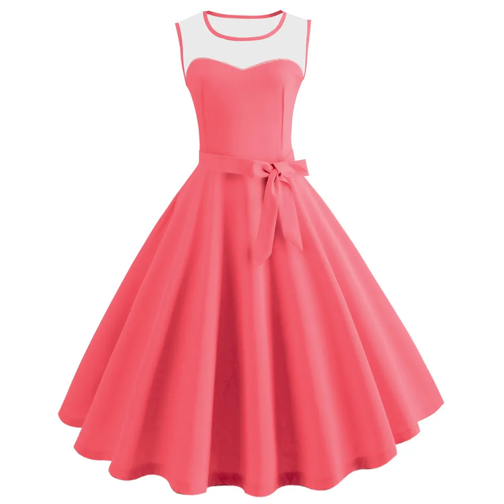 Women elegant Dress Vintage pink Sleeveless sexy Casual Retro Party Prom Swing Dresses vestidos verano sukienka jurken #YL
Women elegant Dress Vintage pink Sleeveless sexy Casual Retro Party Prom Swing Dresses vestidos verano sukienka jurken #YL
