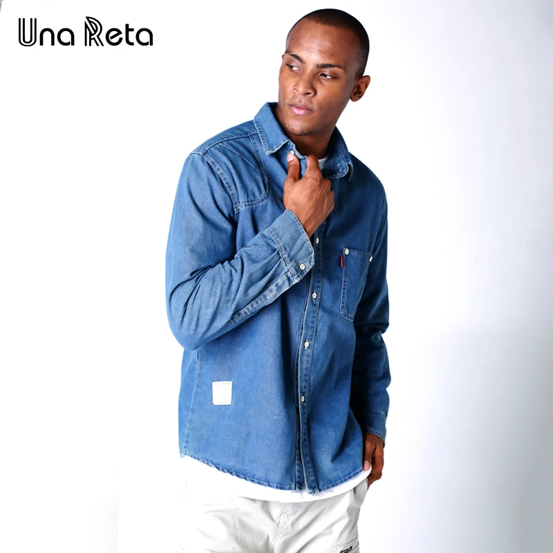 Una Reta Men Shirt Brand 2017 New Spring Autumn Male Long Sleeve Shirts Casual Solid Color Denim Slim Shirts Men plus size M-5XL
Una Reta Men Shirt Brand 2017 New Spring Autumn Male Long Sleeve Shirts Casual Solid Color Denim Slim Shirts Men plus size M-5XL