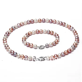 Jewelry 00653 Mixed-Color 6.5-7 MM Round Freshwater Pearl Necklace and Bracelet 2-piece set (A0513)
Jewelry 00653 Mixed-Color 6.5-7 MM Round Freshwater Pearl Necklace and Bracelet 2-piece set (A0513)