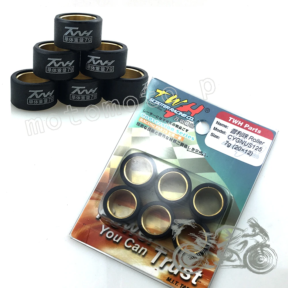 TWH performance racing variator roller set for Scooter BWS125 Cygnus Majesty 125/150 Maxster X-City X-Max ZY 125 Velvet150 20x12
TWH performance racing variator roller set for Scooter BWS125 Cygnus Majesty 125/150 Maxster X-City X-Max ZY 125 Velvet150 20x12