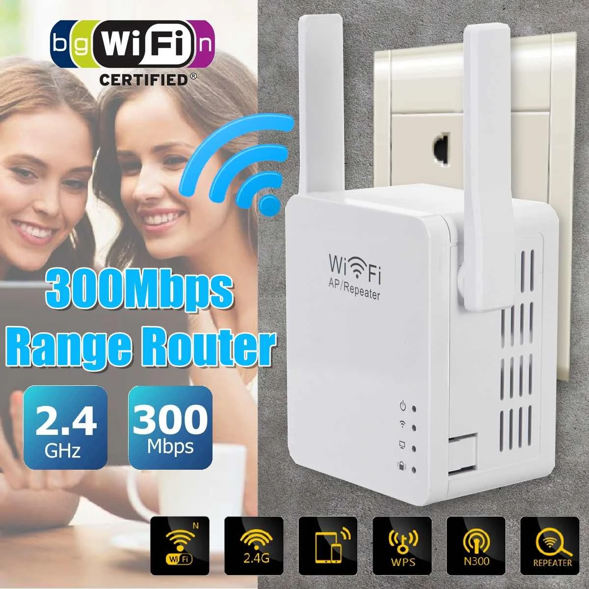 

LEROY Wireless WiFi Repeater Wifi Extender 300Mbps Wi-Fi Amplifier 802.11N/B/G Booster Repetidor Wi fi Reapeter Access Point