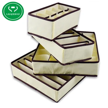 4PCS/Set Underwear Storage Boxes For Ties Socks Shorts Bra Divider Drawer Lidded Closet Organizer Ropa Interior Organizers Case
4PCS/Set Underwear Storage Boxes For Ties Socks Shorts Bra Divider Drawer Lidded Closet Organizer Ropa Interior Organizers Case