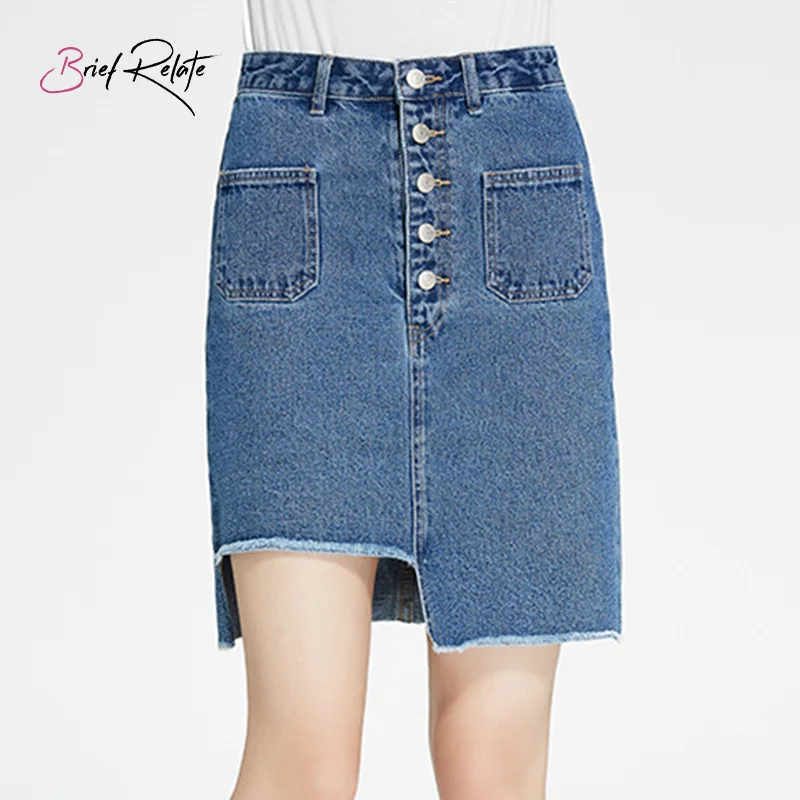 Brief Relate New denim skirt women's summer ladies blue denim skirt fashion slim irregular fuzzy skirt
Brief Relate New denim skirt women's summer ladies blue denim skirt fashion slim irregular fuzzy skirt