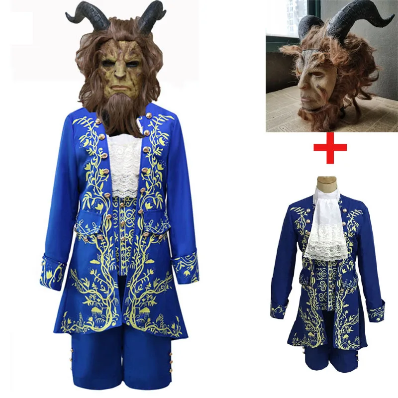 New Movie Beauty And The Beast Cosplay Costumes Adult Prince Adam Costume Mask Men Belle Princess Dress Halloween Carnival Party
New Movie Beauty And The Beast Cosplay Costumes Adult Prince Adam Costume Mask Men Belle Princess Dress Halloween Carnival Party