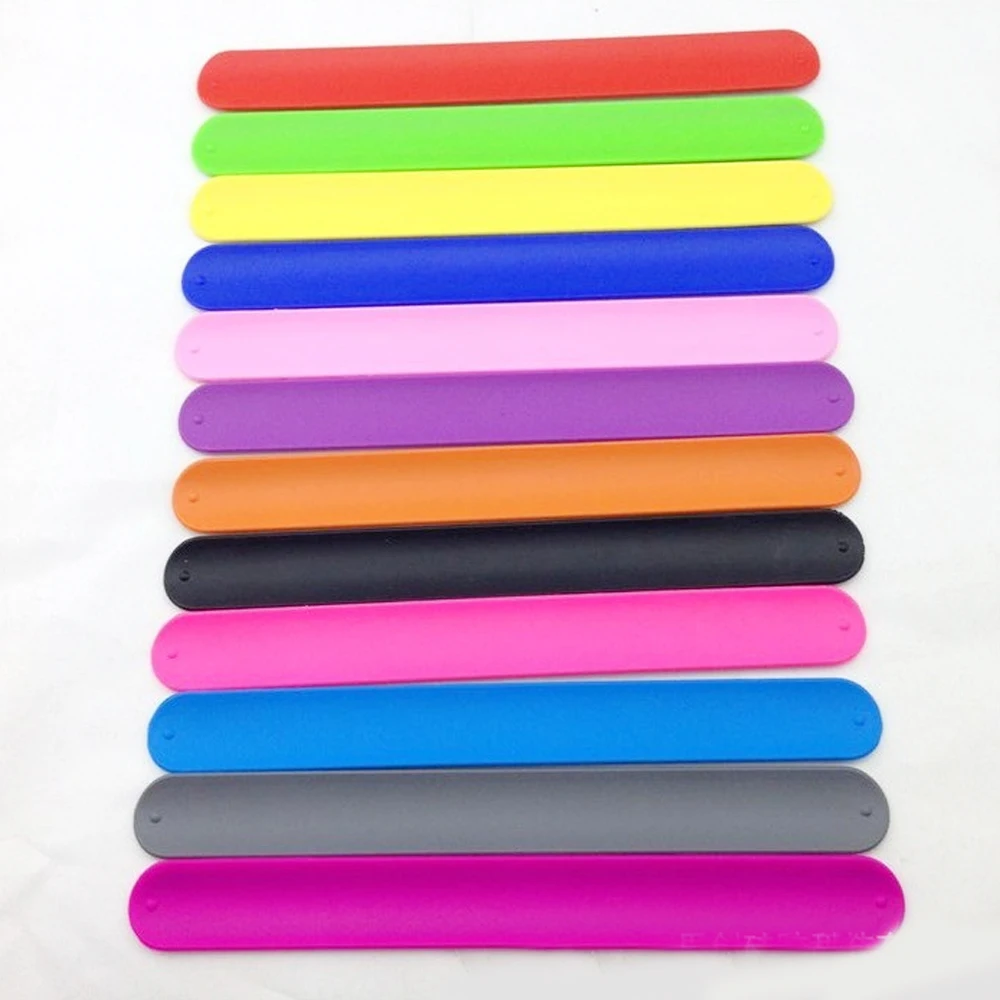 1Pc Flexible Silicone Slap Bracelets Wristband Party Wrist Strap For Kids Children Holiday Beach Party Favours 230x25x2mm Random
1Pc Flexible Silicone Slap Bracelets Wristband Party Wrist Strap For Kids Children Holiday Beach Party Favours 230x25x2mm Random