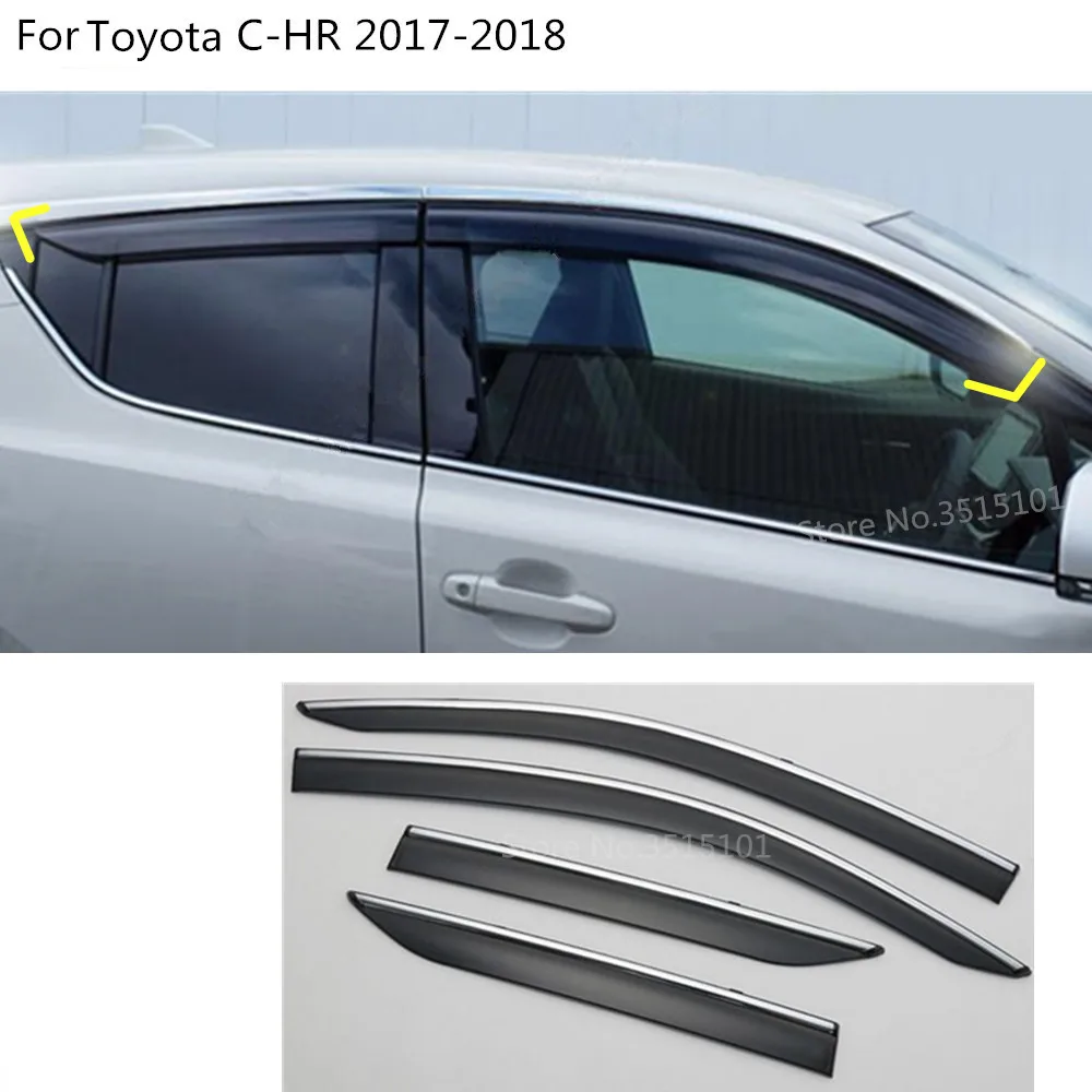 Car Cover Stick Styling Plastic Window Glass Wind Visor Rain/Sun Guard Vent 4pcs For Toyota C-HR CHR 2017 2018 2019
Car Cover Stick Styling Plastic Window Glass Wind Visor Rain/Sun Guard Vent 4pcs For Toyota C-HR CHR 2017 2018 2019