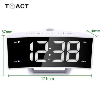 FM Radio LED Alarm Clock Projection Digital Electronic Clocks Table Projector Watch Desk Watch With Large LED Mirror Luminous
FM Radio LED Alarm Clock Projection Digital Electronic Clocks Table Projector Watch Desk Watch With Large LED Mirror Luminous