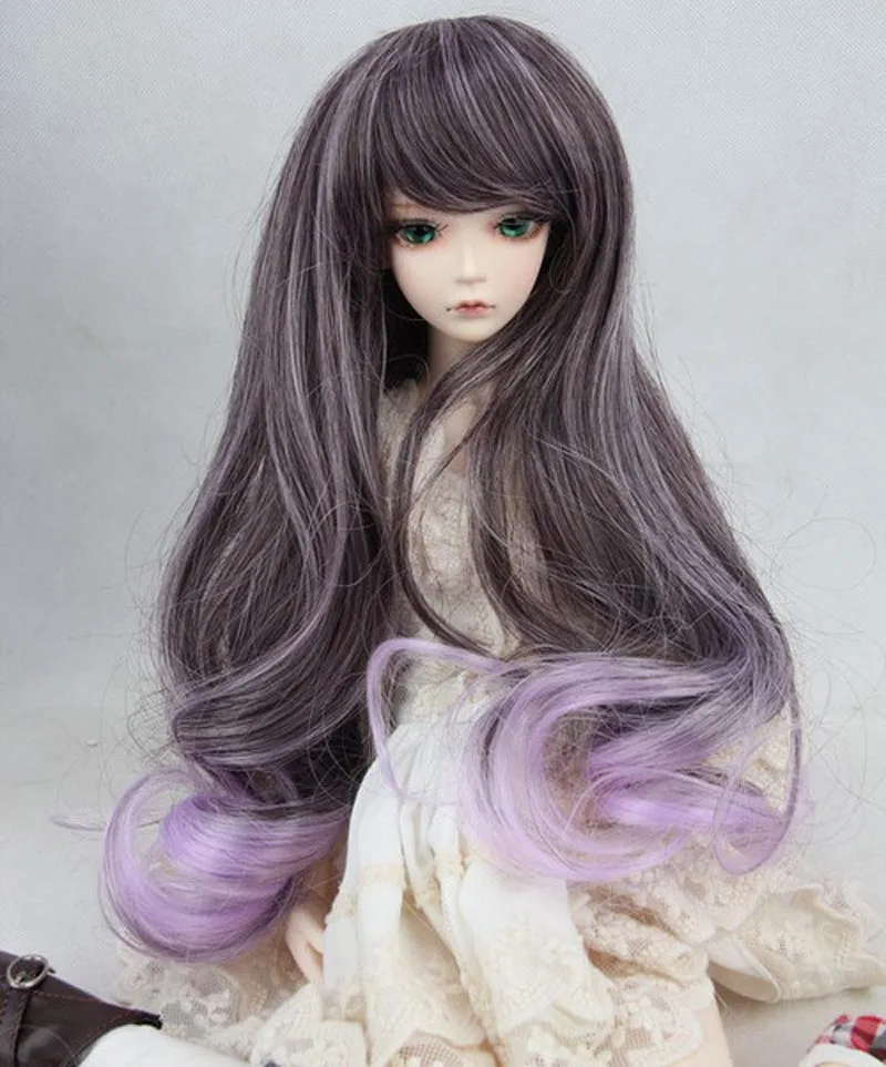 ZORONENKE New Fashion Style 1/3 1/4 1/6 Bjd SD Doll Wig Mix Colors Wavy High Temperature Wire Hair Dolls Accessories | Игрушки и хобби