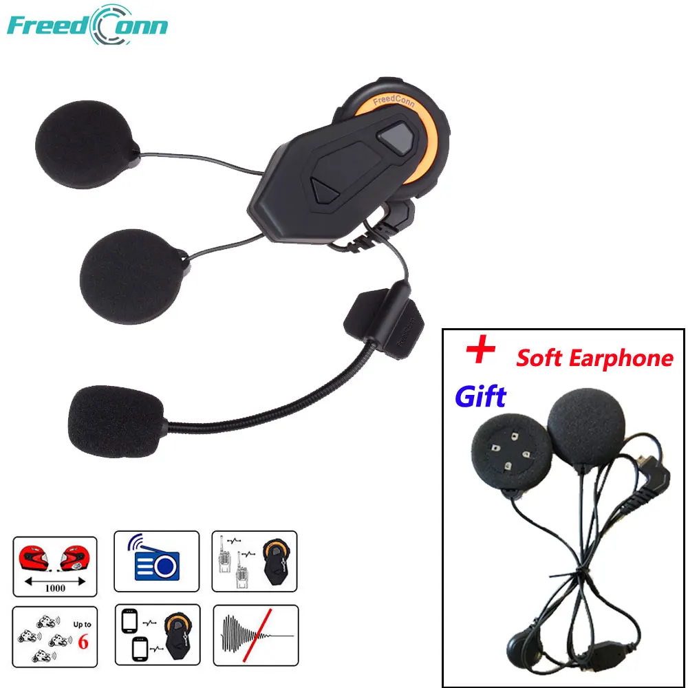 FreedConn 6 Riders T-Max Motorcycle Group Talking System BT Interphone Helmet Earphone with Soft and Hard Type Headset Intercom
FreedConn 6 Riders T-Max Motorcycle Group Talking System BT Interphone Helmet Earphone with Soft and Hard Type Headset Intercom