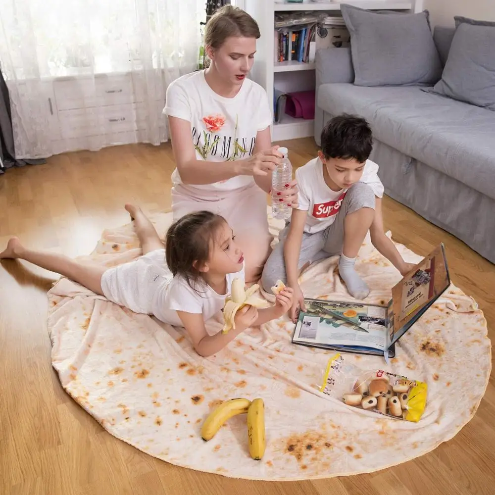 Burritos Wrap Throw Blanket Perfectly Round Tortilla Home Decoration Wearable Mat Warm Soft Burritos Tortilla
Burritos Wrap Throw Blanket Perfectly Round Tortilla Home Decoration Wearable Mat Warm Soft Burritos Tortilla