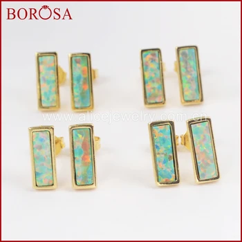 BOROSA Gold Color Bezel Rectangle Shape White Opal Stud Earrings,Fashion Drusy Japanese Opal Earrings for Women ZG0214
BOROSA Gold Color Bezel Rectangle Shape White Opal Stud Earrings,Fashion Drusy Japanese Opal Earrings for Women ZG0214