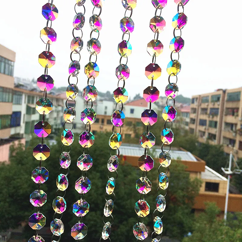 8M/lot Crystal Garland,AB Color 14mm Octagonal Beads With 12mm Ring Glass Strands,chandelier parts light pendant Home Decoration
8M/lot Crystal Garland,AB Color 14mm Octagonal Beads With 12mm Ring Glass Strands,chandelier parts light pendant Home Decoration