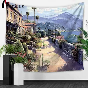 Miracille Euro Street Pattern Flower Garden Hanging Wall Carpet Tapestry Rectangle Decorative Tapestries Sheet Chair Sofa Cover 
Miracille Euro Street Pattern Flower Garden Hanging Wall Carpet Tapestry Rectangle Decorative Tapestries Sheet Chair Sofa Cover