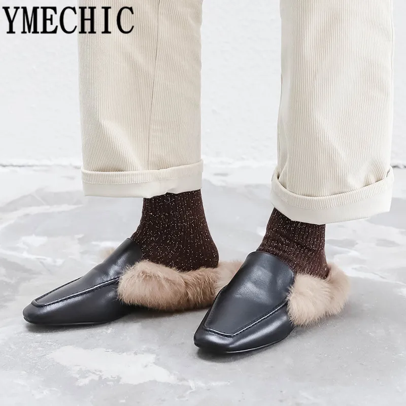 YMECHIC 2018 Autumn Genuine Leather Fur Ladies Shoes Low Chunky Heels Square Toe Black Brown Beige Mules Ladies Pumps Women Shoe
YMECHIC 2018 Autumn Genuine Leather Fur Ladies Shoes Low Chunky Heels Square Toe Black Brown Beige Mules Ladies Pumps Women Shoe