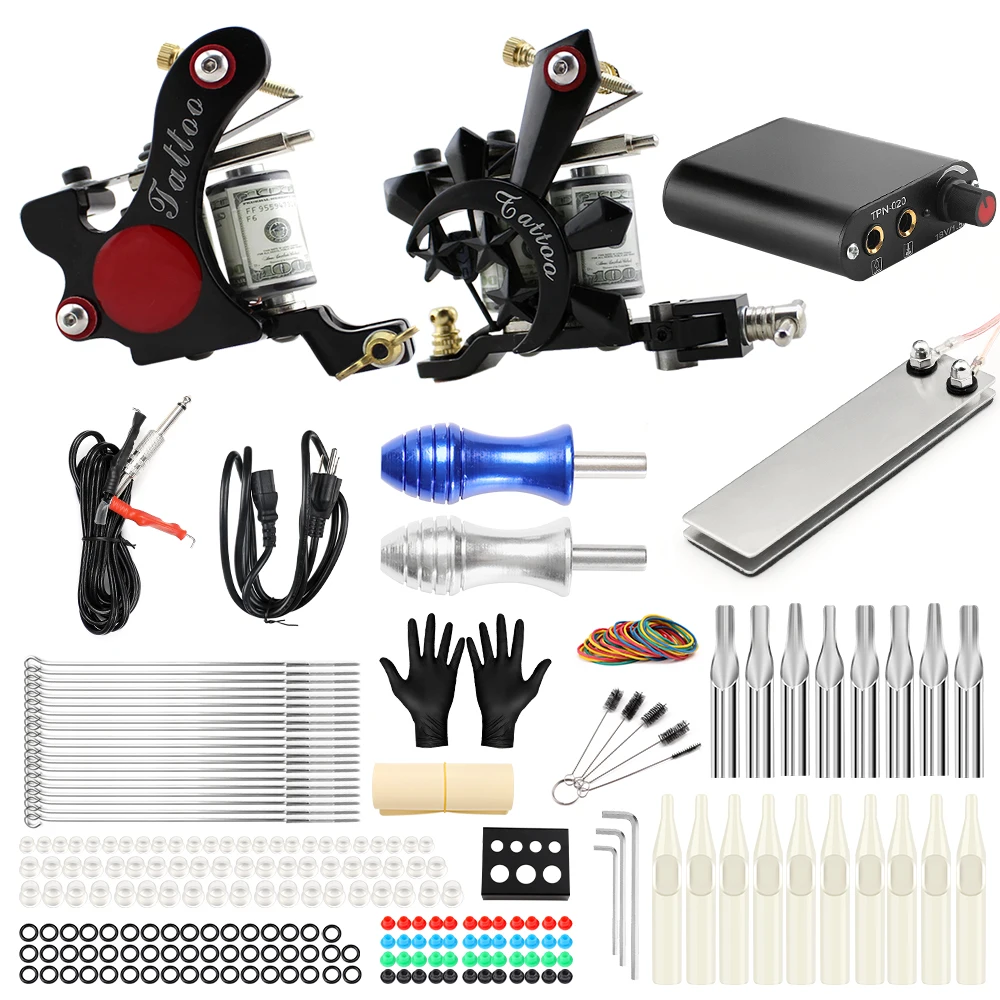 Solong Tattoo Start 2 Professional coil Tattoo Machine Guns Kits Power Supply Foot Pedal 20 Needles Grip Tip Ink Cup TK201-8
Solong Tattoo Start 2 Professional coil Tattoo Machine Guns Kits Power Supply Foot Pedal 20 Needles Grip Tip Ink Cup TK201-8