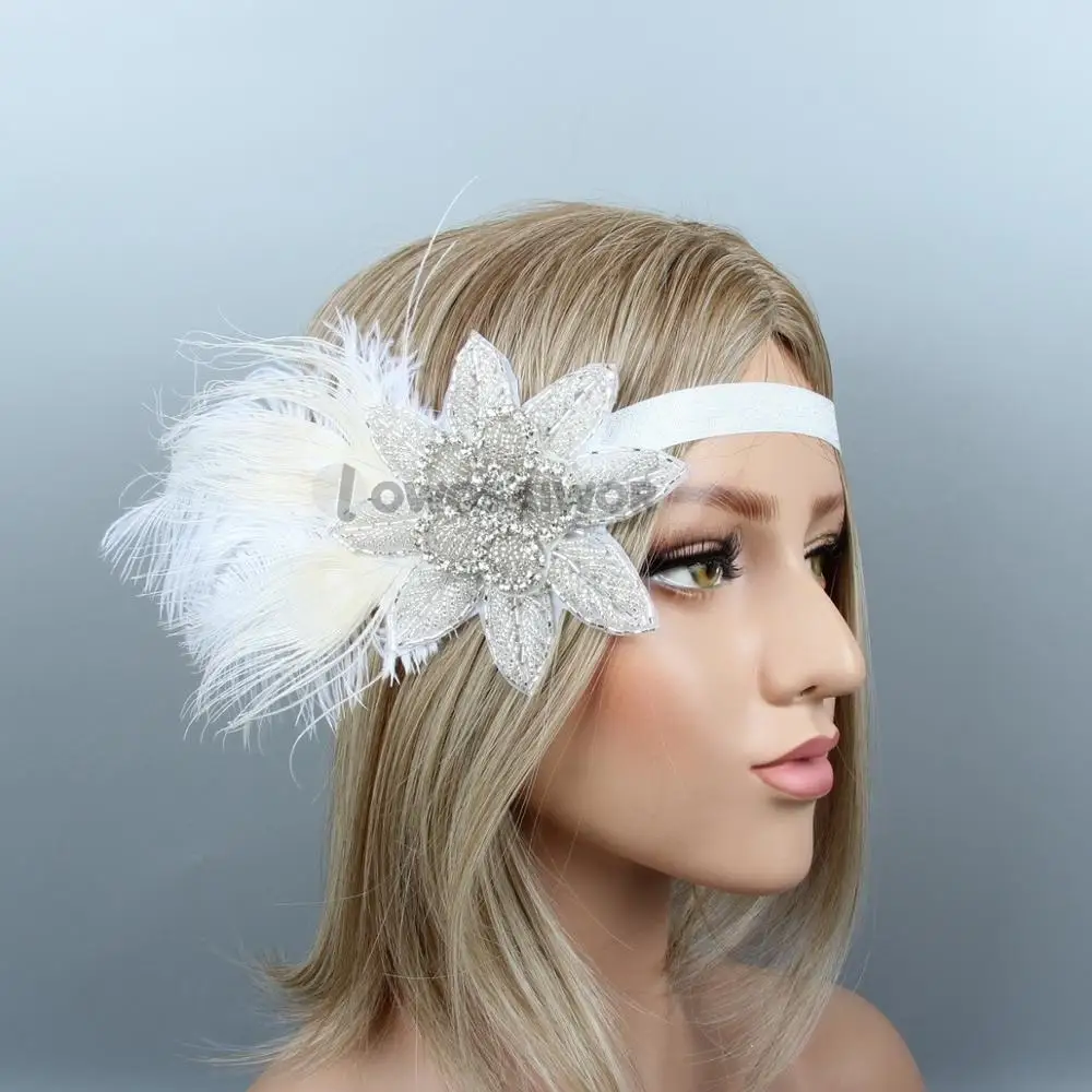 Handmade Big Flower Applique Wedding Headband Hair Decoration Ivory Feather Beautiful Bridal Headband
Handmade Big Flower Applique Wedding Headband Hair Decoration Ivory Feather Beautiful Bridal Headband
