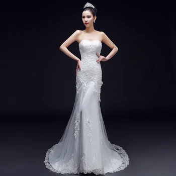 6-16 New Best-Selling Ivory White Lace Mermaid Bridal Gown Floor Length Strapless Beading Wedding Dresses Hochzeitskleid
6-16 New Best-Selling Ivory White Lace Mermaid Bridal Gown Floor Length Strapless Beading Wedding Dresses Hochzeitskleid