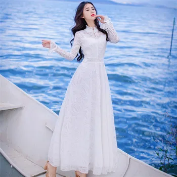 2020 High Quality Explosions Leisure Vintage Elegant Dresses women Embroidery Lace grace full Sleeve Spring summer Party Dress
2020 High Quality Explosions Leisure Vintage Elegant Dresses women Embroidery Lace grace full Sleeve Spring summer Party Dress