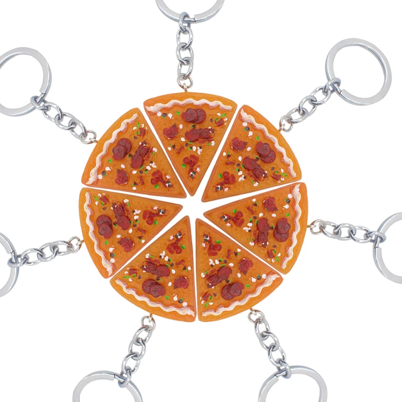 1Pcs Pizza BFF Keychain Food Pizza Key Chain Ring Holder Best Friends Friendship Jewelry For Women Men Christmas Gifts Chaveiro
1Pcs Pizza BFF Keychain Food Pizza Key Chain Ring Holder Best Friends Friendship Jewelry For Women Men Christmas Gifts Chaveiro