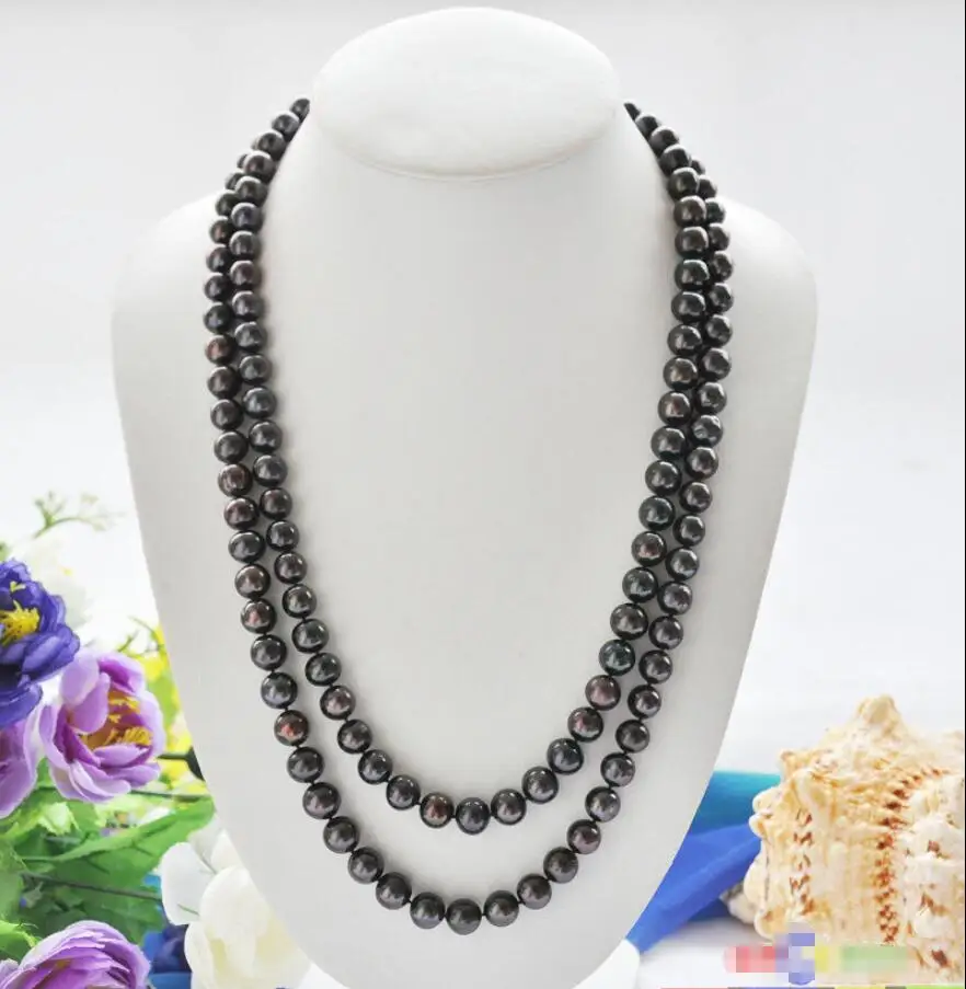 Free shipping hot sale Women Bridal Wedding Jewelry >>50" 11mm ROUND BLACK Freshwater cultured PEARL NECKLACE 925SS
Free shipping hot sale Women Bridal Wedding Jewelry >>50" 11mm ROUND BLACK Freshwater cultured PEARL NECKLACE 925SS