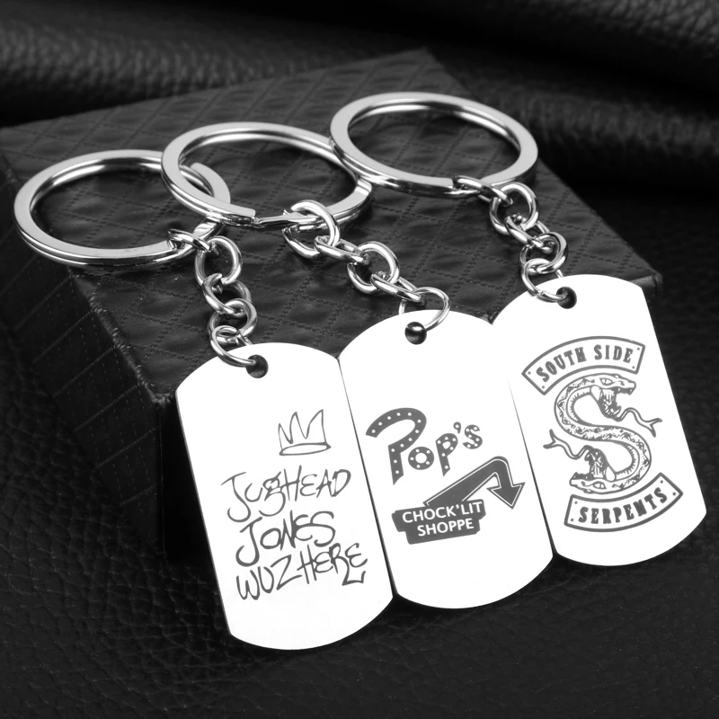 Riverdale Key Chains Stainless Steel Dog Tag Key Ring Fashion Trinket Backpack Keyfob Unique Jewelry llaveros chaveiro
Riverdale Key Chains Stainless Steel Dog Tag Key Ring Fashion Trinket Backpack Keyfob Unique Jewelry llaveros chaveiro