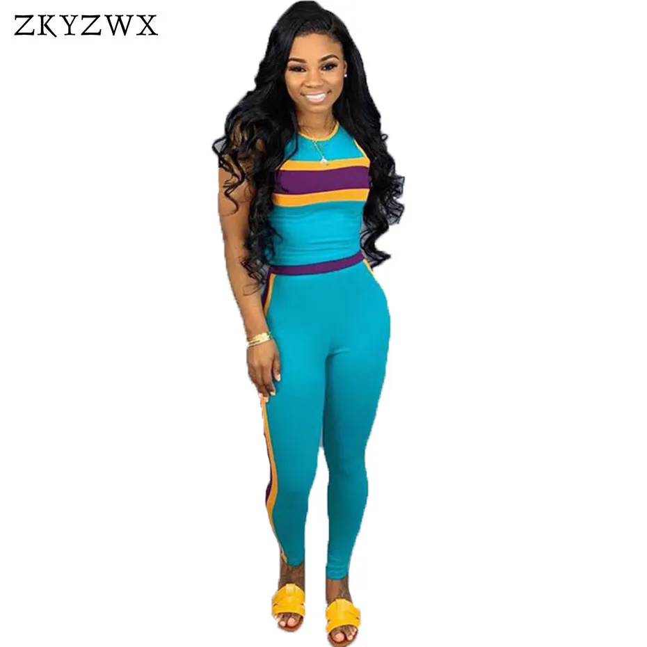 ZKYZWX Stripe Splicing Two Piece Set Summer Womens Tracksuit Top And Long Pants Sweat Suit Matching Sets Sexy 2 Pcs Club Outfits
ZKYZWX Stripe Splicing Two Piece Set Summer Womens Tracksuit Top And Long Pants Sweat Suit Matching Sets Sexy 2 Pcs Club Outfits
