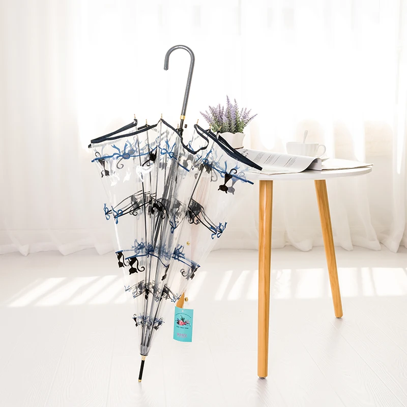 Korea Transparent Long-handle Rain Umbrella Art Travel Cat Cute Light Windproof Travel Clear Umbrella Romantic Gift Ideas U5U
Korea Transparent Long-handle Rain Umbrella Art Travel Cat Cute Light Windproof Travel Clear Umbrella Romantic Gift Ideas U5U