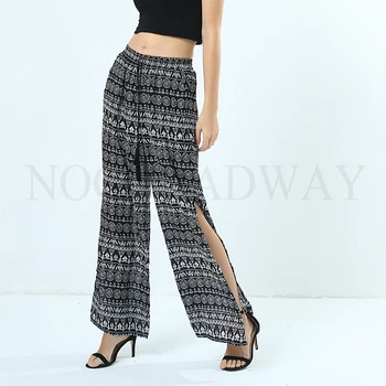 Nogobadway Women Chiffon Split Wide Leg Pants Summer Spring Long Loose Casual Vintage Boho Trousers High Waist Print New Bottom
Nogobadway Women Chiffon Split Wide Leg Pants Summer Spring Long Loose Casual Vintage Boho Trousers High Waist Print New Bottom