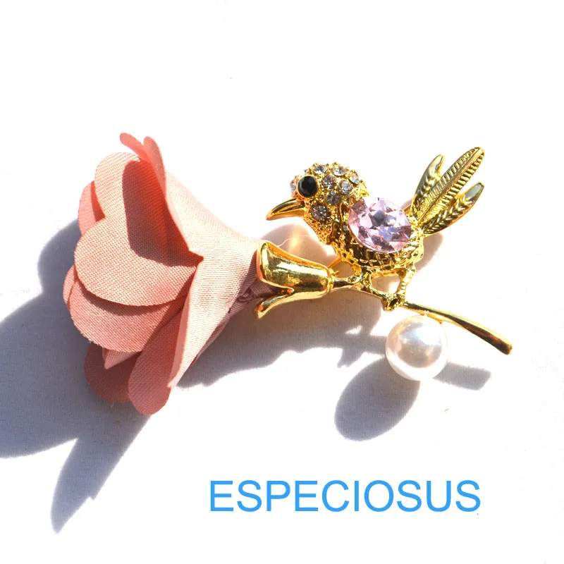 Cute Jewelry Cloth Flower Brooch Elegant Pin Gold Color Rhinestone Giraffe Bird Crystal Breast Pin Pink Color Lady's Garments
Cute Jewelry Cloth Flower Brooch Elegant Pin Gold Color Rhinestone Giraffe Bird Crystal Breast Pin Pink Color Lady's Garments