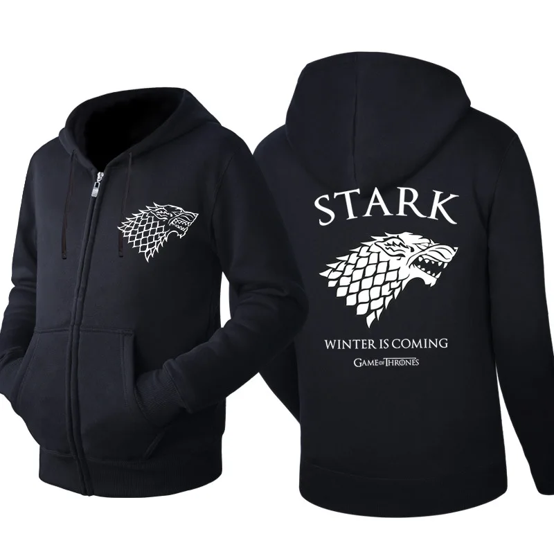 Game of Thrones House Stark of Winterfell Casual Jacket Hoodie Sweatshirt Zipper Coat 2019 Cosplay Costumes 
Game of Thrones House Stark of Winterfell Casual Jacket Hoodie Sweatshirt Zipper Coat 2019 Cosplay Costumes