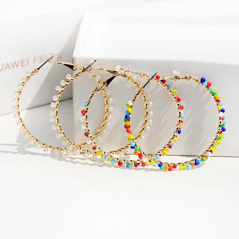 2019 Bohemia White Imitation Pearl Round Circle Hoop Earrings Women Big Gold Earings Korean Jewelry Brincos Statement Earrings
2019 Bohemia White Imitation Pearl Round Circle Hoop Earrings Women Big Gold Earings Korean Jewelry Brincos Statement Earrings