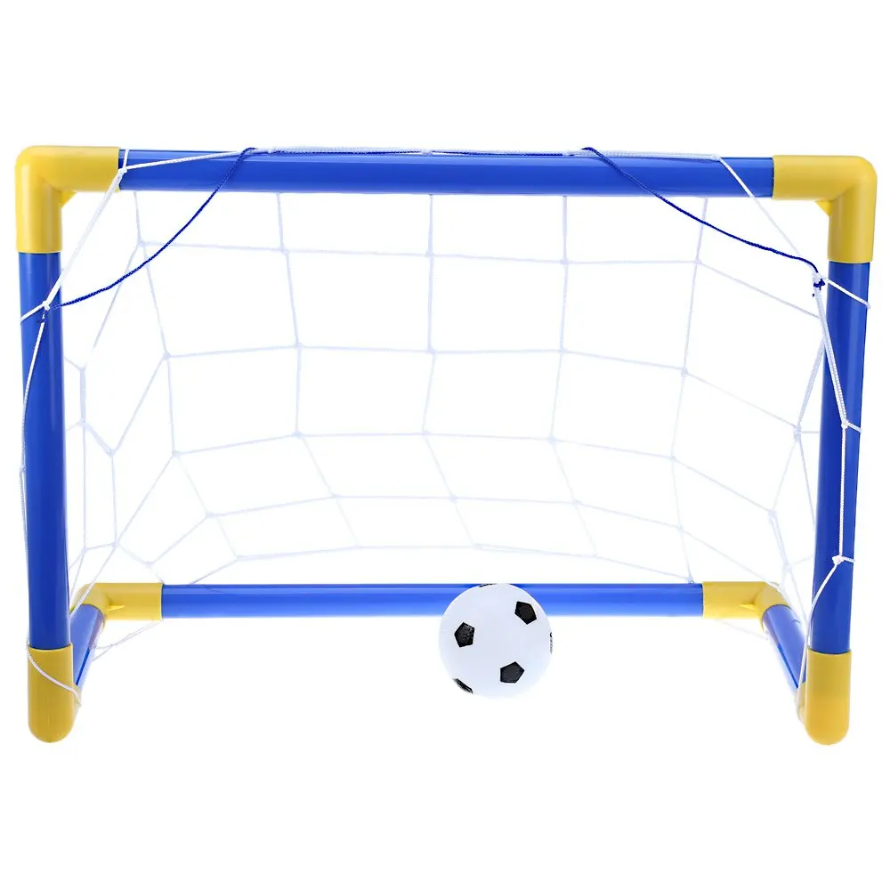 Image 58cm Portable Soccer Goal Post Net Utility Football Soccer Goal Post + Net + Ball + Pump Safe Outdoor Indoor Kids Children Toy