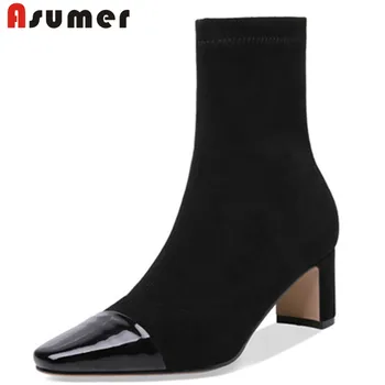 ASUMER fashion autumn winter shoes woman pointed toe ladies boots thick heel ankle boots women suede leather high heel shoes
ASUMER fashion autumn winter shoes woman pointed toe ladies boots thick heel ankle boots women suede leather high heel shoes
