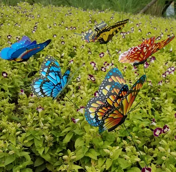 25Pcs 22cm Colorful 3D Double Layer Butterfly On Sticks Home Yard Lawn Flowerpot Plant Decoration Garden Ornament DIY Lawn Craft
25Pcs 22cm Colorful 3D Double Layer Butterfly On Sticks Home Yard Lawn Flowerpot Plant Decoration Garden Ornament DIY Lawn Craft