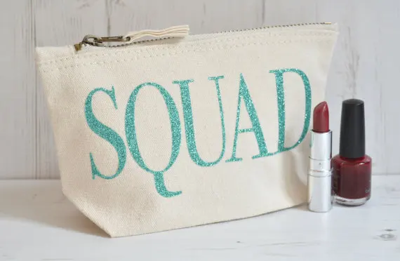 customized Bride Squad wedding bridesmaid Make Up makeup comestic Canvas Bags Bridal Party Bags toiletry zipper pouches gifts
customized Bride Squad wedding bridesmaid Make Up makeup comestic Canvas Bags Bridal Party Bags toiletry zipper pouches gifts